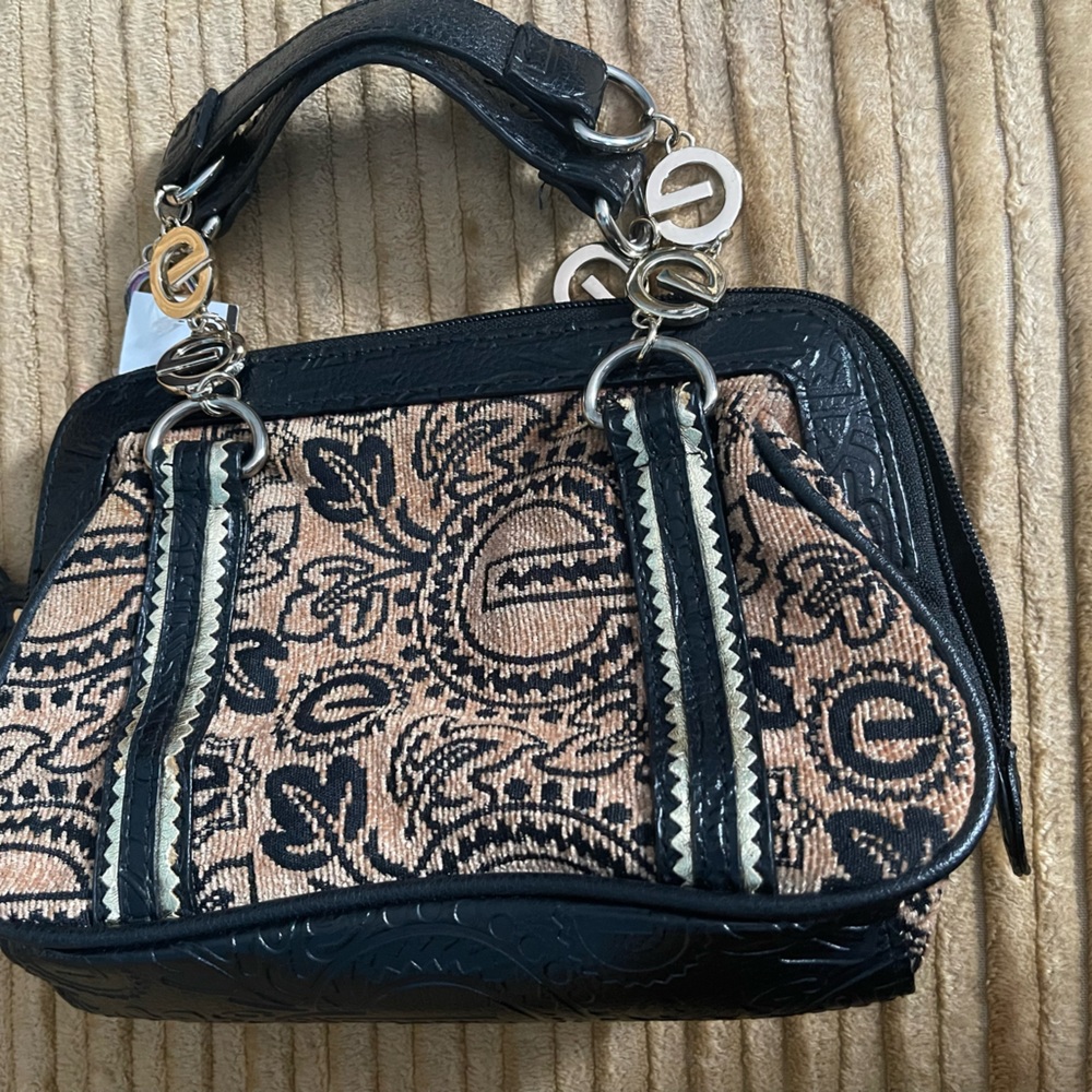 Marc Ecko Women’s vintage tote bag black/brown - Picture 5 of 10